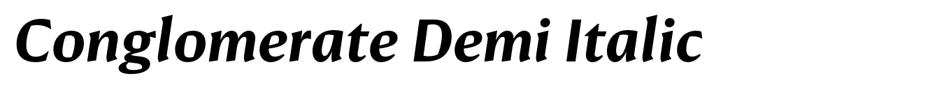 Conglomerate Demi Italic